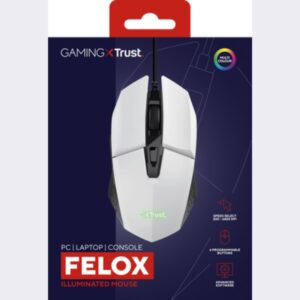 Souris optique gaming GXT 109W Felox - Blanc Souris optique gaming GXT 109W Felox - Blanc