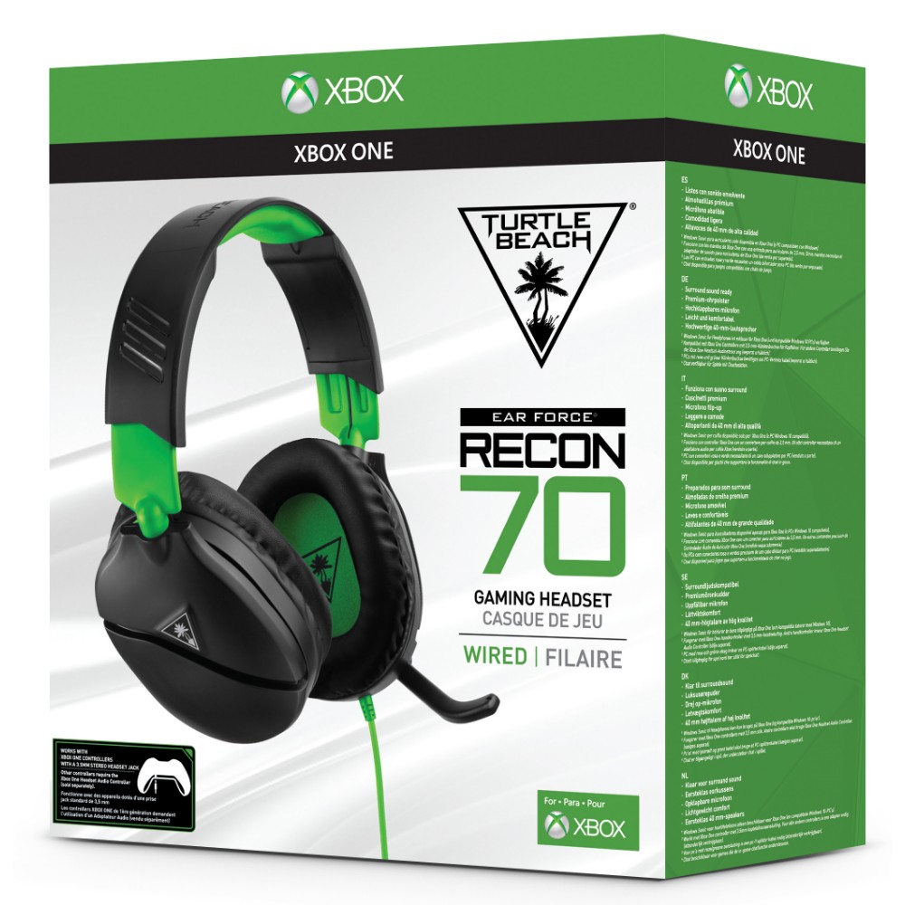 Casque gaming Recon 70X pour Xbox One - Noir & Vert Casque gaming Recon 70X pour Xbox One - Noir & Vert
