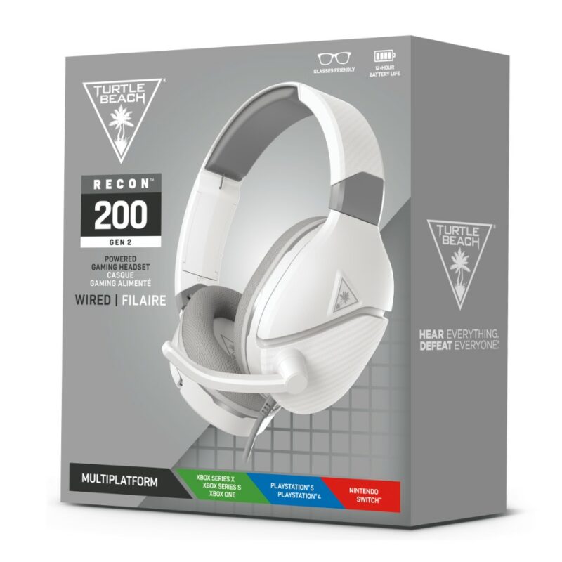 Casque-micro gaming filaire Recon 200 Gen 2 - Blanc
