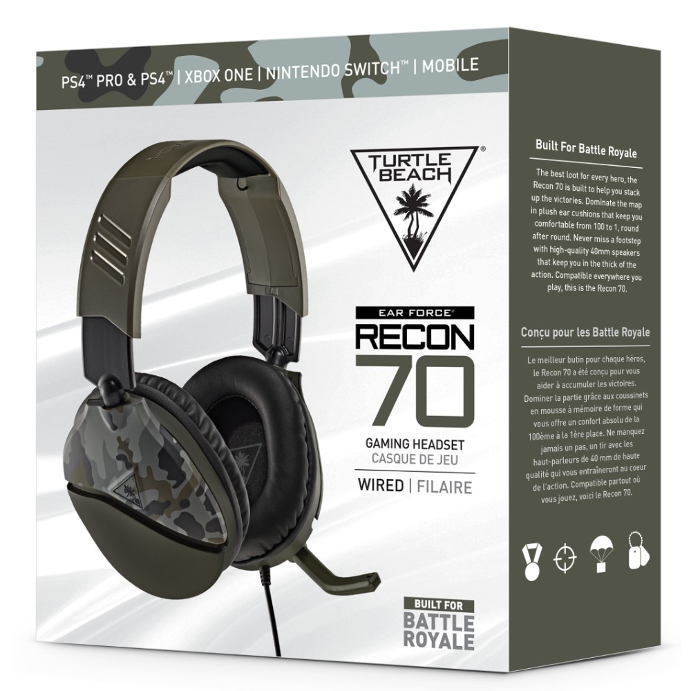 Casque gaming Recon 70 - Camo Vert Casque gaming Recon 70 - Camo Vert