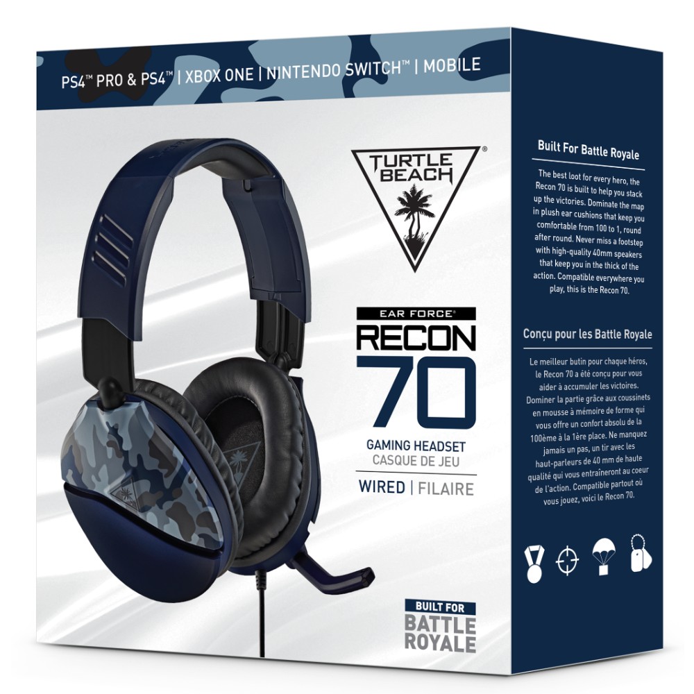 Micro-casque gaming filaire Recon 70 - Bleu Micro-casque gaming filaire Recon 70 - Bleu