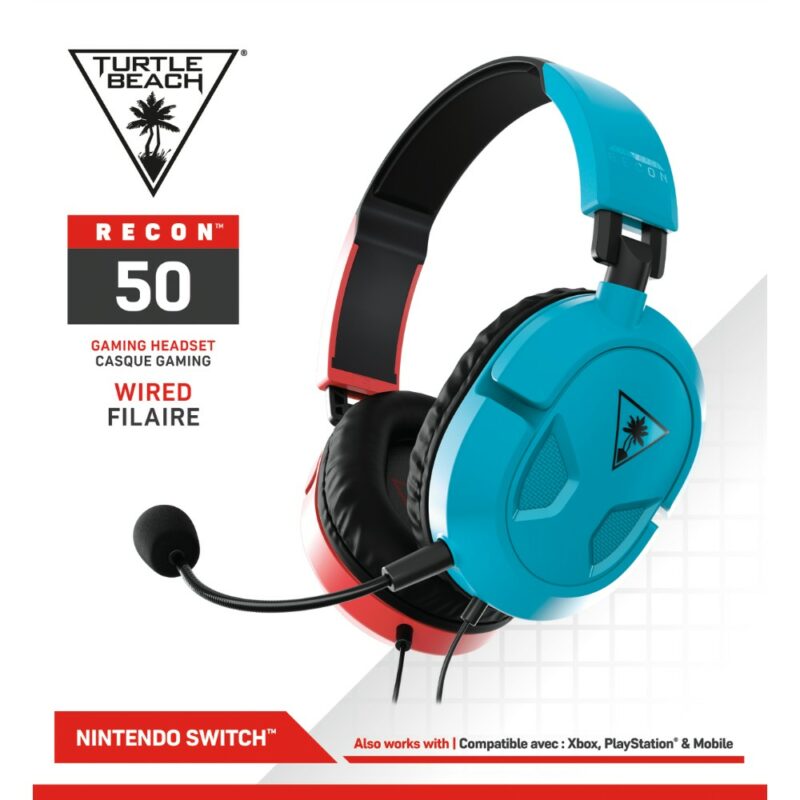 Casque gaming Recon 50 pour Nintendo Switch - Bleu & Rouge