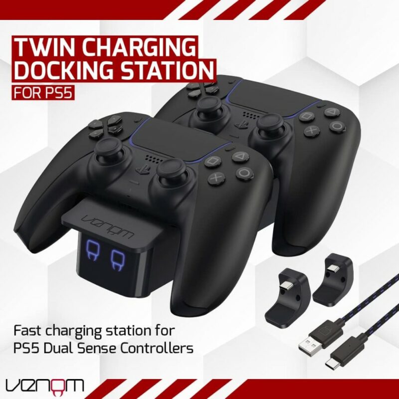 TWIN DOCKING STAT (BLACK) PS5 Pour PS5