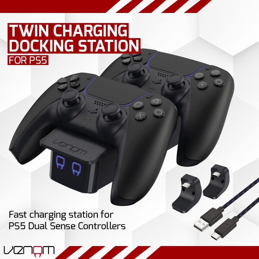 TWIN DOCKING STAT (BLACK) PS5 Pour PS5 TWIN DOCKING STAT (BLACK) PS5 Pour PS5