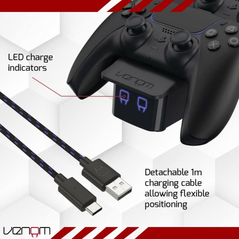 TWIN DOCKING STAT (BLACK) PS5 Pour PS5