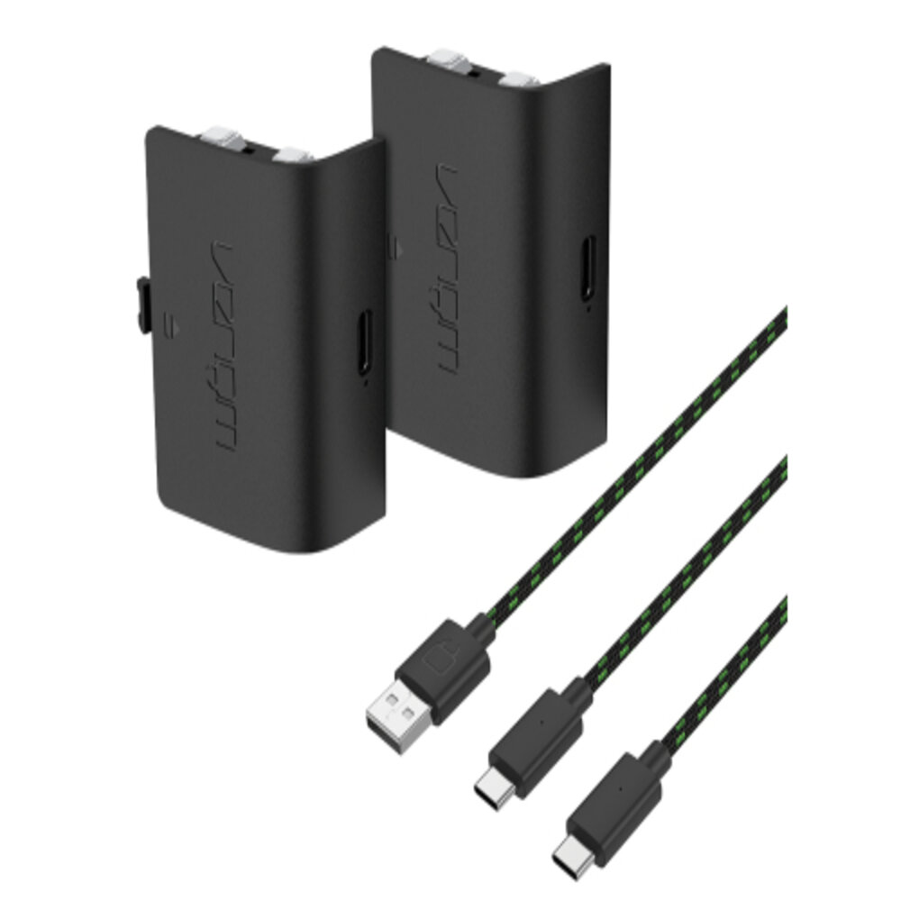 Pack de deux batteries rechargeables pour manette de jeu Xbox Series S & X - Noir Pack de deux batteries rechargeables pour manette de jeu Xbox Series S & X - Noir